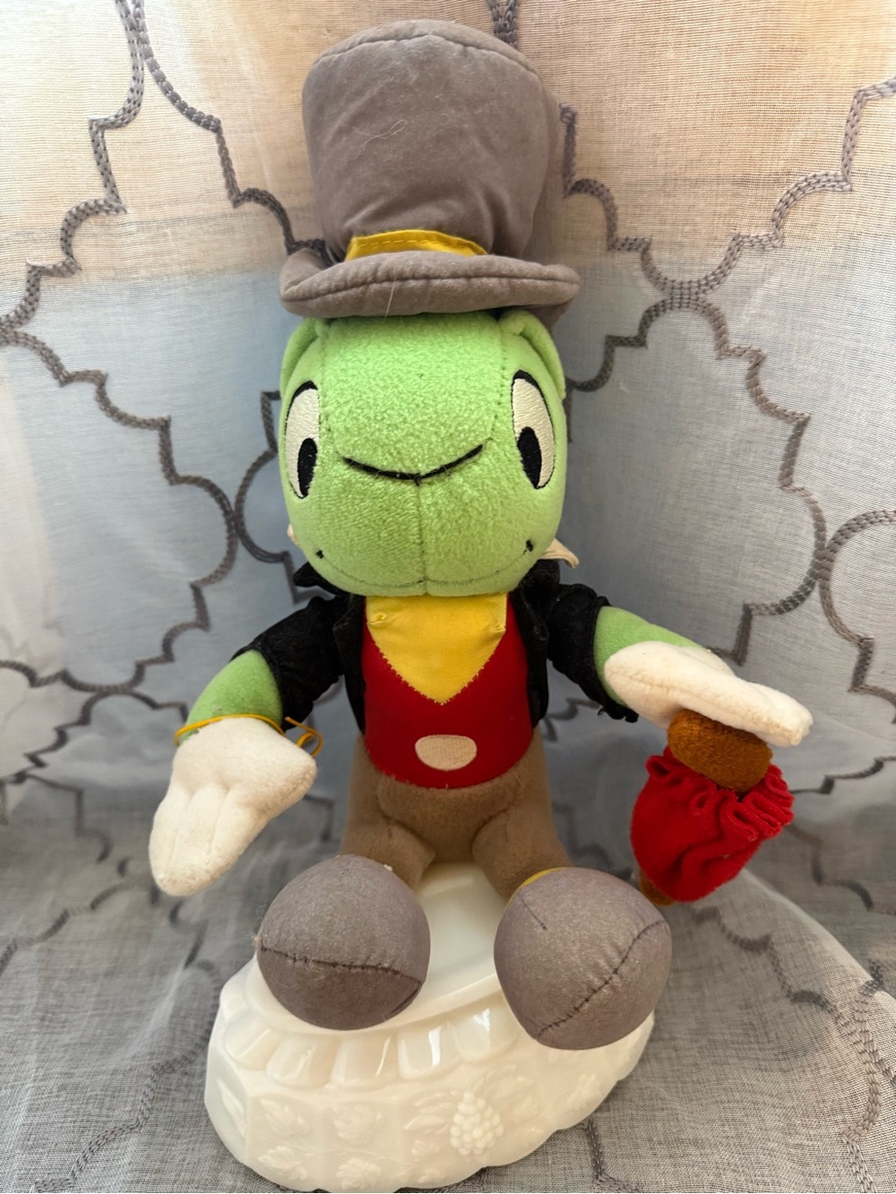 Jiminy Cricket Plush w/ Umbrella Pinocchio 10"  Disneyland Walt Disney World*